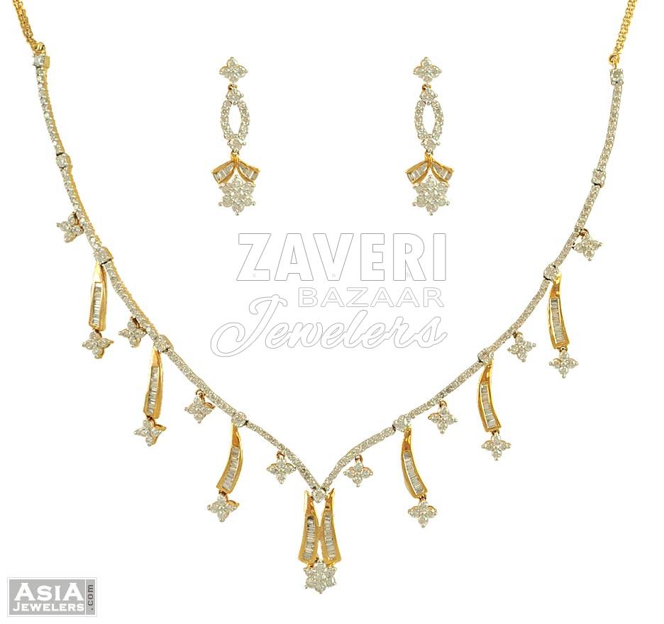 18k Nakshatra Diamond Necklace Set