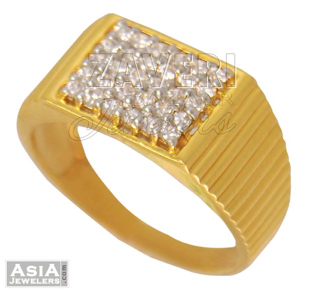 22K Designer Mens Signity Ring