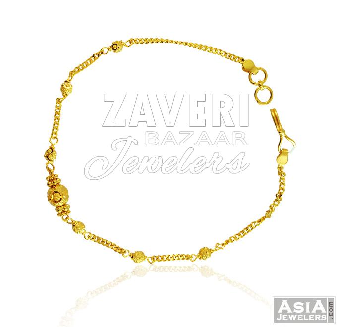 22k Gold Light Weight Bracelet 