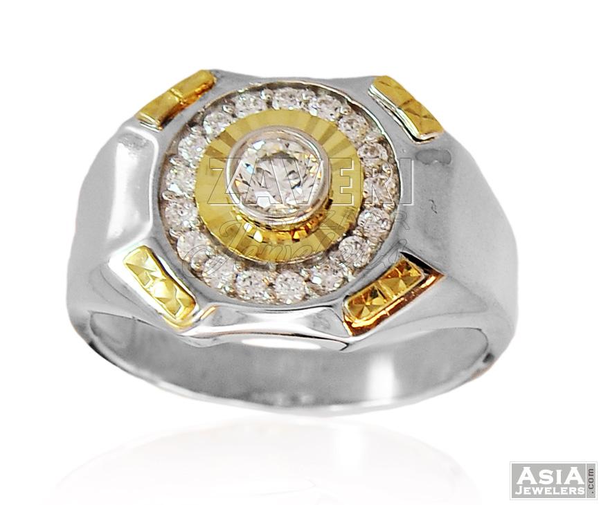 18K Two Tone Men Ring