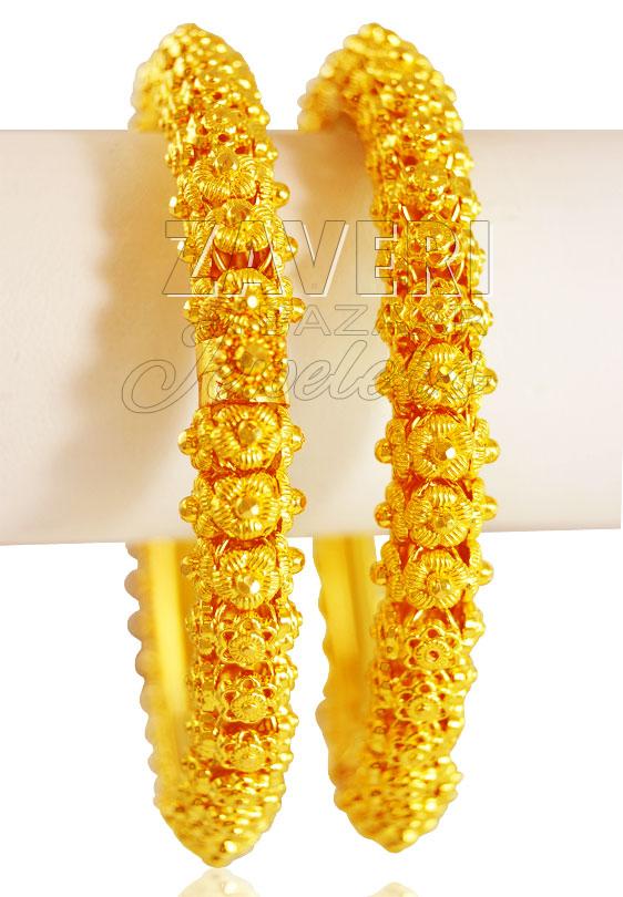 22Karat Gold Filigree Kada (2PCs)