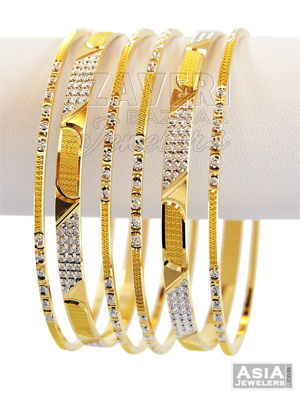 Gold bangles set hot sale of 6