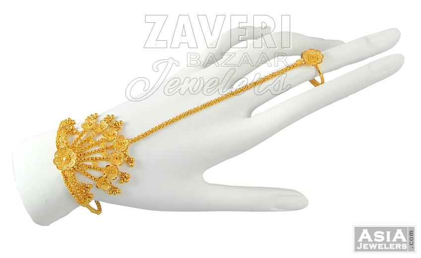 22k gold panja bracelet