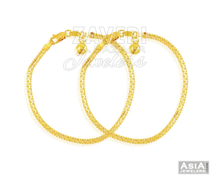 22K Designer Baby Anklet