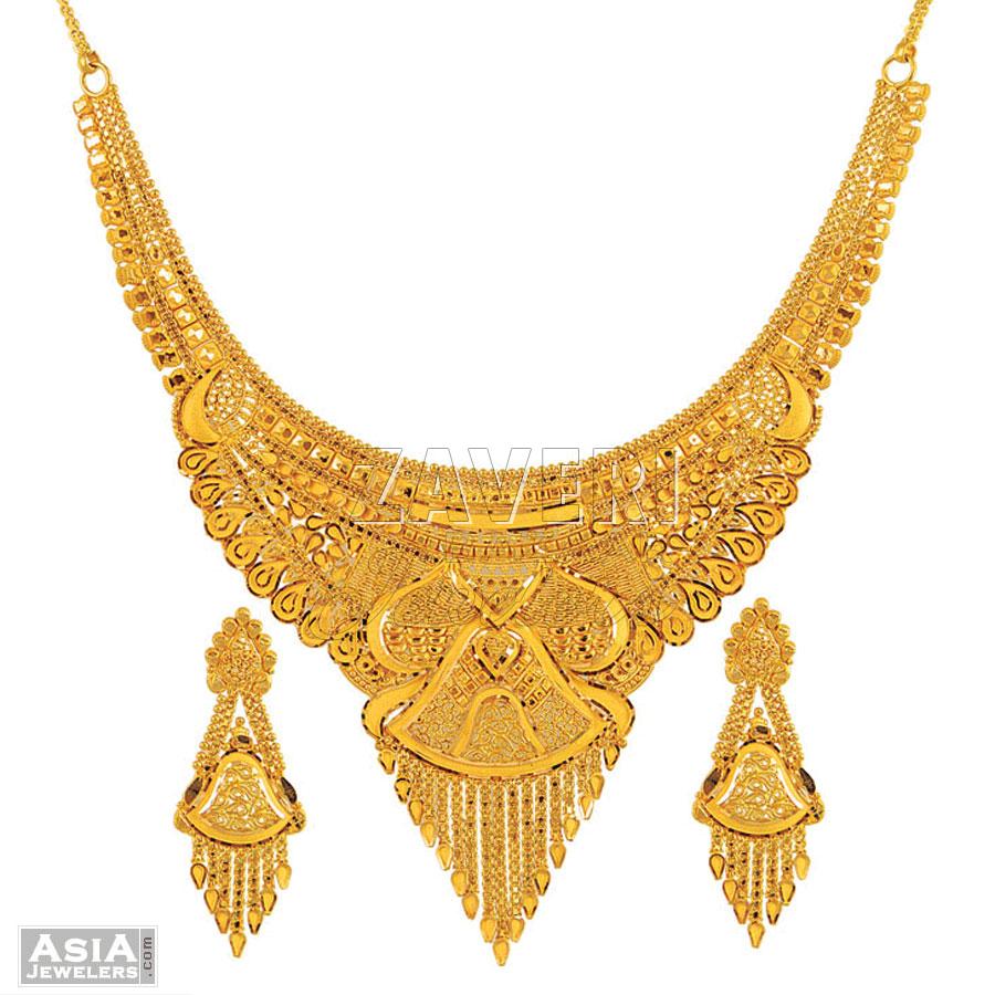 Yellow Gold Necklace Set (22K)