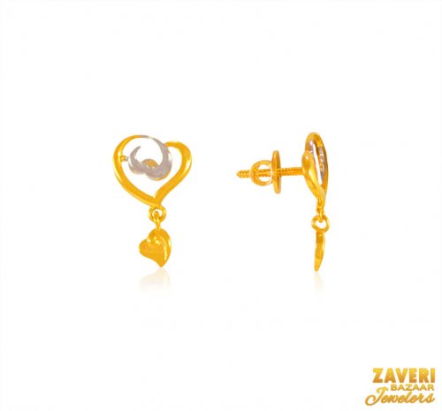 22k Gold Fancy Hanging Earrings 
