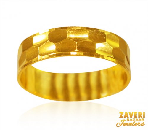 22kt Gold Band with Design 