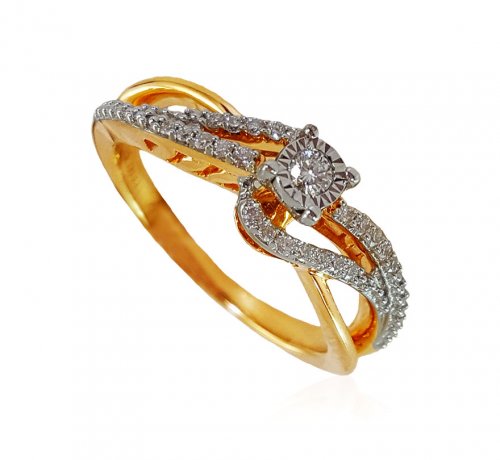 Elegant 18K Ladies Diamond Ring 