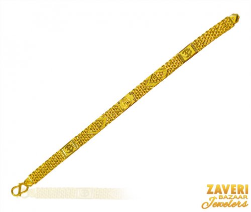 22k Gold Mens Flat Bracelet  