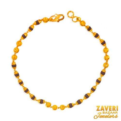 22 Karat Gold Tulsi Beads Bracelet 