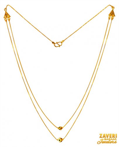 22 K Gold Meenakari layered Chain  
