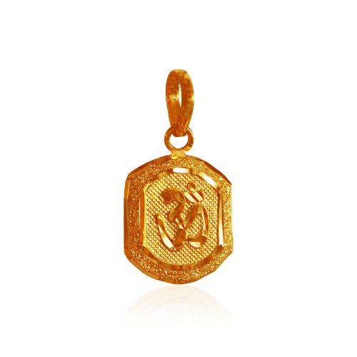 22k Gold OM Pendant 