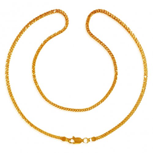 22 Karat Gold Fox Chain - asch64251 - 22 Karat Gold Fox Chain. Chain is ...