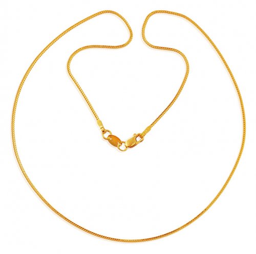 22K Gold Fox Tail Chain (16In) 