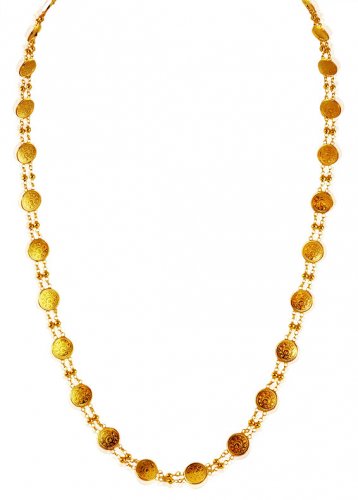 22 Karat Gold Ginni Chain - AjCh62585 - 22kt Gold chain is designed ...