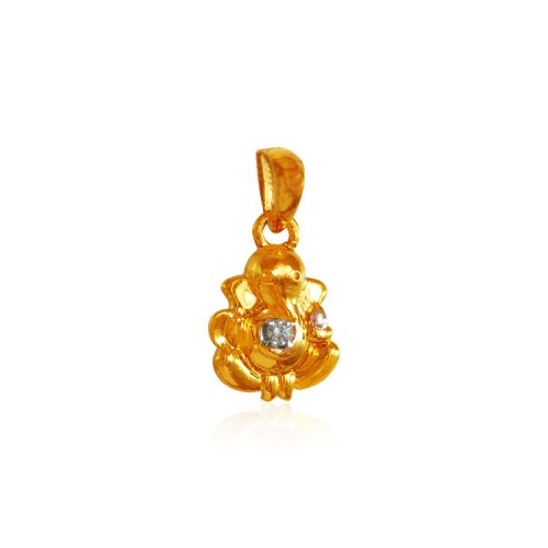 22 Karat Gold Ganesh Pendant 