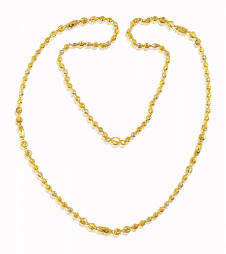 Designer 22K Gold Chain in 2 Tone - AjCh59468 - 22K Gold Chain in 2 ...