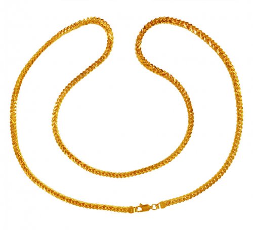 22KT Gold Fox Tail Chain (24 Inch) 