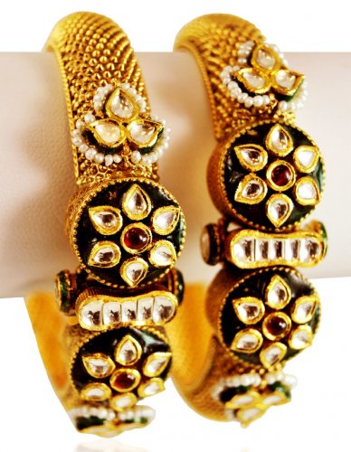 22k Gold 2 PCS Antique kada  