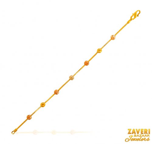 22Kt Gold Two Tone Bracelet 