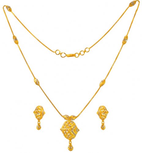 22k Gold Light Necklace Set 