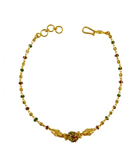 22K Gold Meenakari Balls Bracelet  