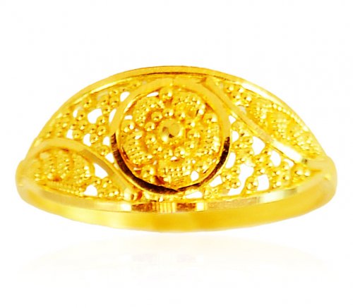 22 Karat Gold Ladies Ring - ajri62520 - 22K Gold ring for ladies is ...