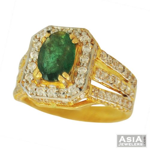 Designer Emerald Ring (22K) 