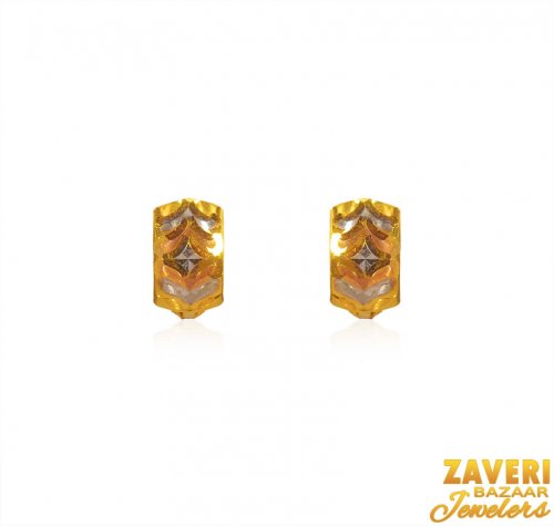 22kt Gold Three Tone Earrings 