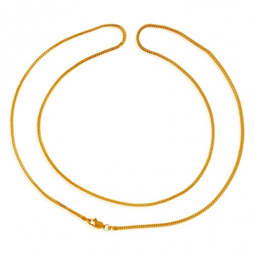 22Kt Gold Fox Tail Chain (26In) 