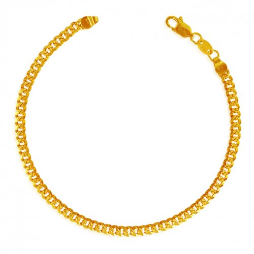 22 Karat Gold Mens Bracelet - AjBr63117 - 22K Gold Men's Bracelet ...