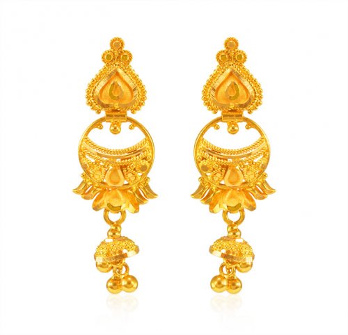 22Kt Gold Earrings - AjEr64860 - 22Kt Gold Earrings. Earrings are ...