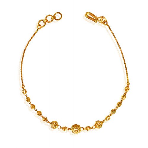 22K Gold Bracelet For Ladies - AjBr62196 - 22K Gold bracelet for ladies ...