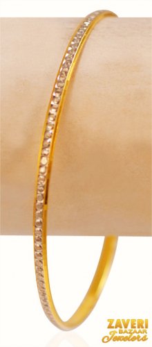 22Kt Gold Two Tone Bangle (1 pc) 