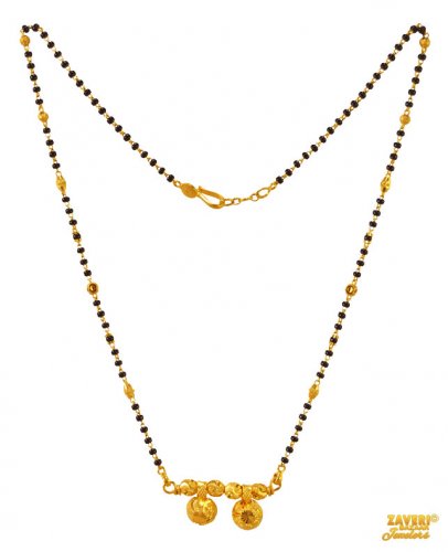 22K Gold Fancy Beads Mangalsutra 
