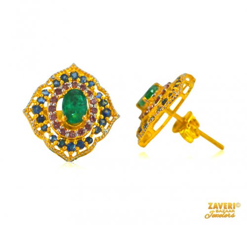 22 Kt Gold with Emerald Stone 