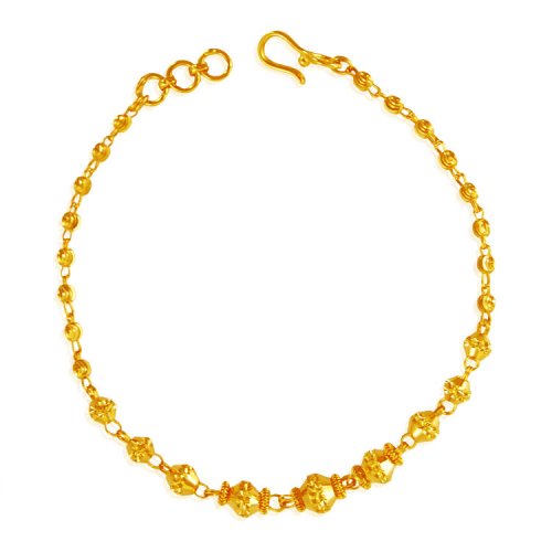 22K Gold Balls Bracelet - AsBr63623 - 22K Gold bracelet for ladies ...