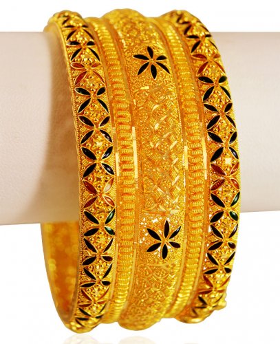 22Kt Gold Meenakari Kada (1Pc) 