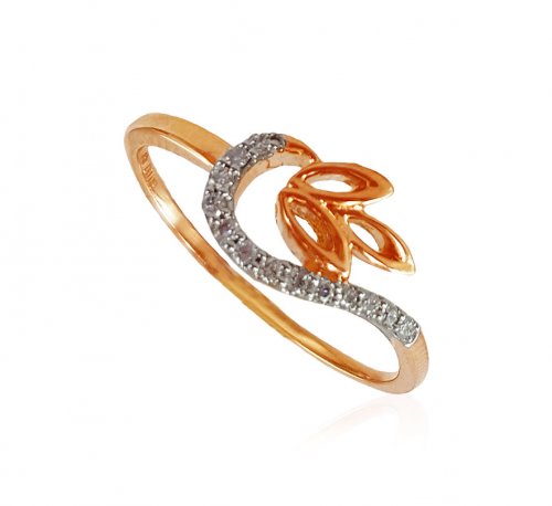 18K Rose Gold Diamond Ladies ring 