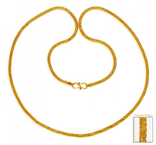 22 Karat Gold Mens Chain (22 In) 