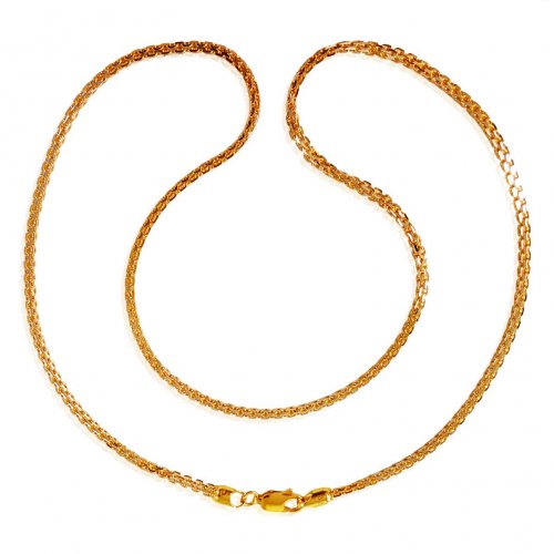 22kt Gold Two Tone Ladies Chain 