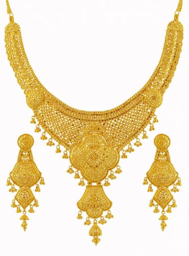 22k Gold Bridal Necklace Set 