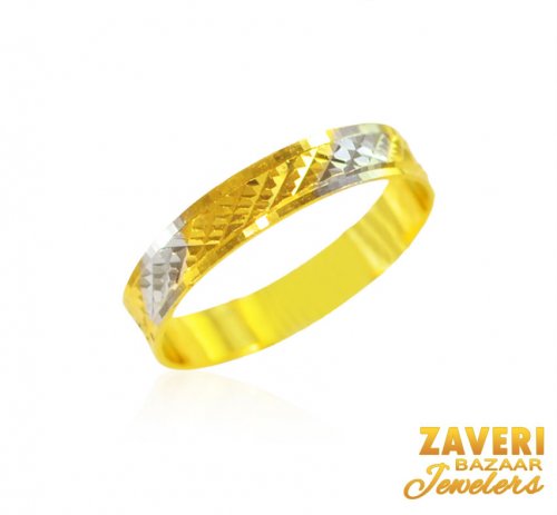 22 Kt Gold Two Tone Band 