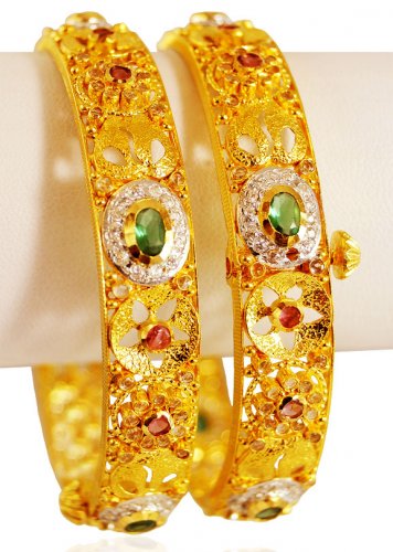 22k Gold Antique Bangles 