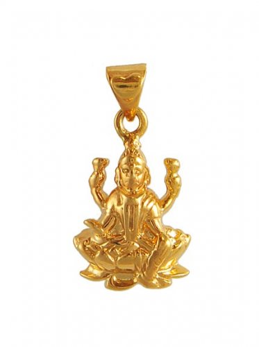 Gold Laxmi Pendant 