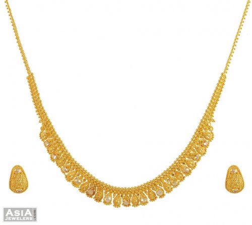 22k gold necklace earring sets