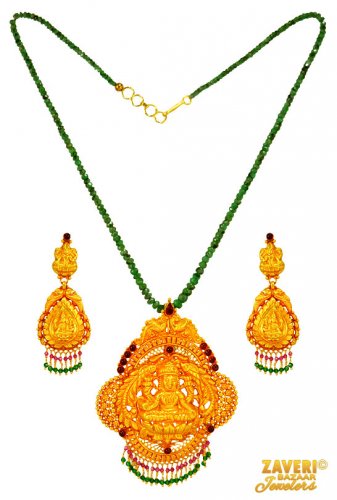 Gold Temple Necklace Set 