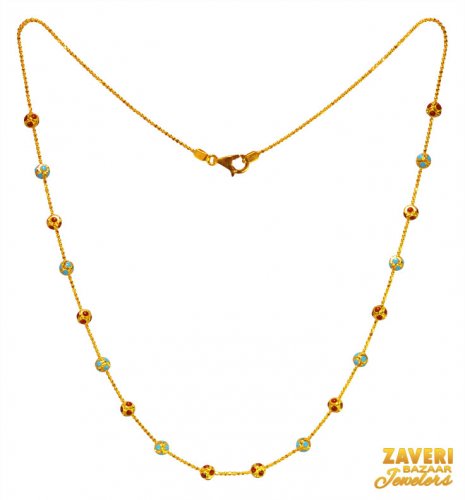22k Gold Beads Chain 