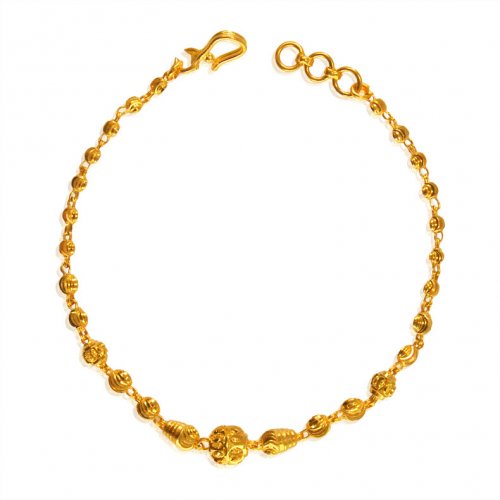 22K Gold Balls Bracelet For Ladies - AjBr64669 - 22K Gold bracelet for ...