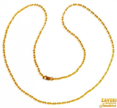 22K Gold Beads Chain 